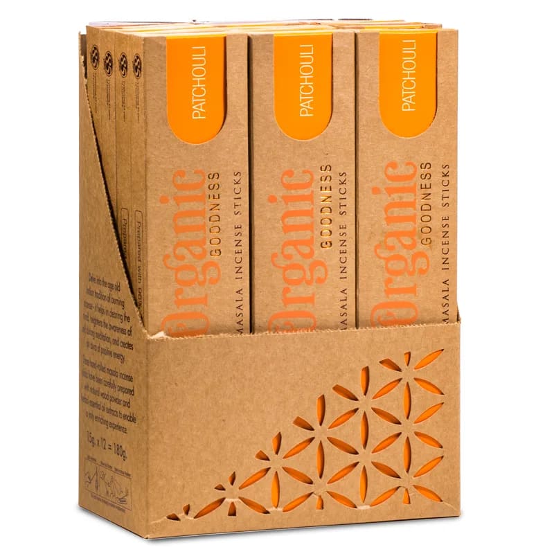 Rökelsepinnar "Patchouli" Song of India-Organic