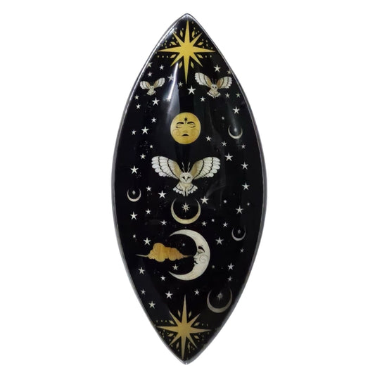 Enameled Incense Bowl - Aluminum - Enchanted Night Owl