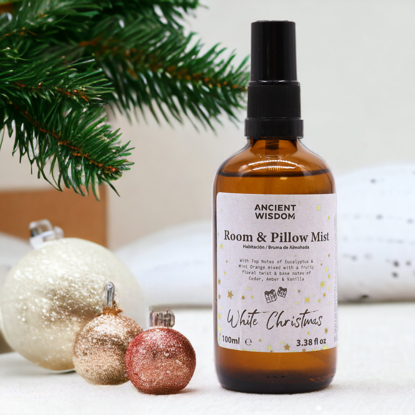 Rums- och Kuddspray Vit Jul - 100ml