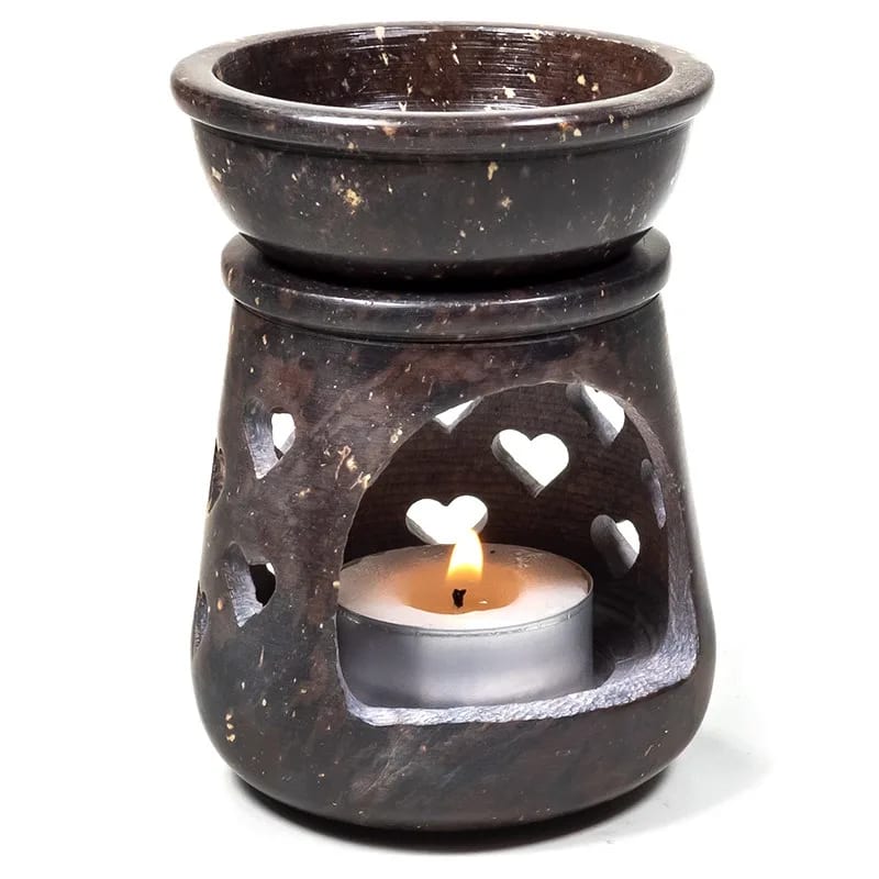 Aromalampe aus poliertem Speckstein – schwere Qualität