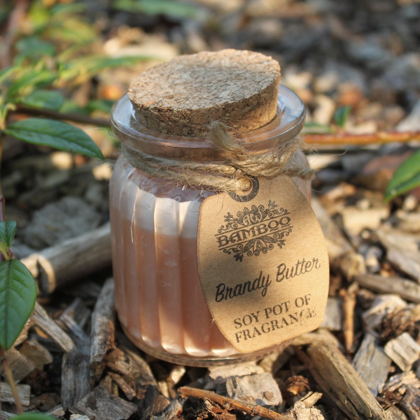 Ljus av sojavax i glasburk – Brandy Butter