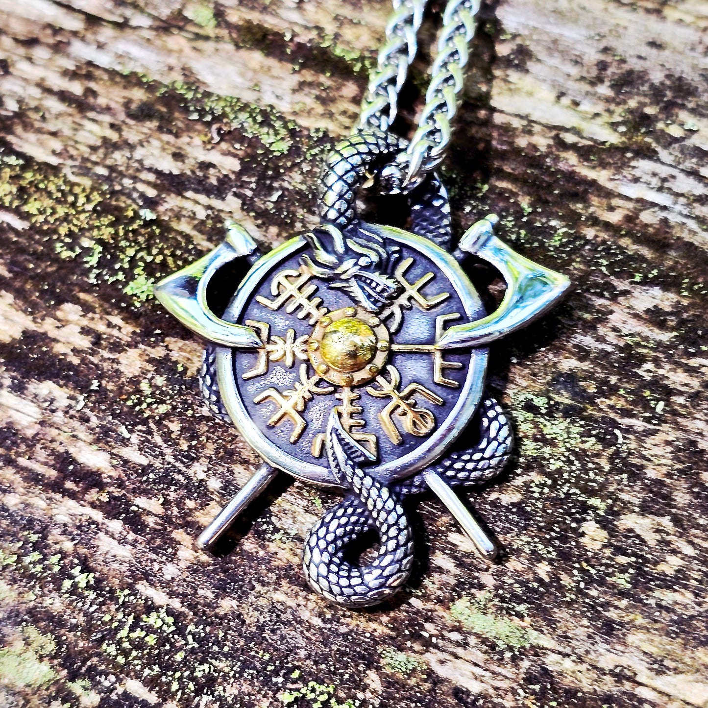 Halskette "Viking Vegvisir Schutzamulett"