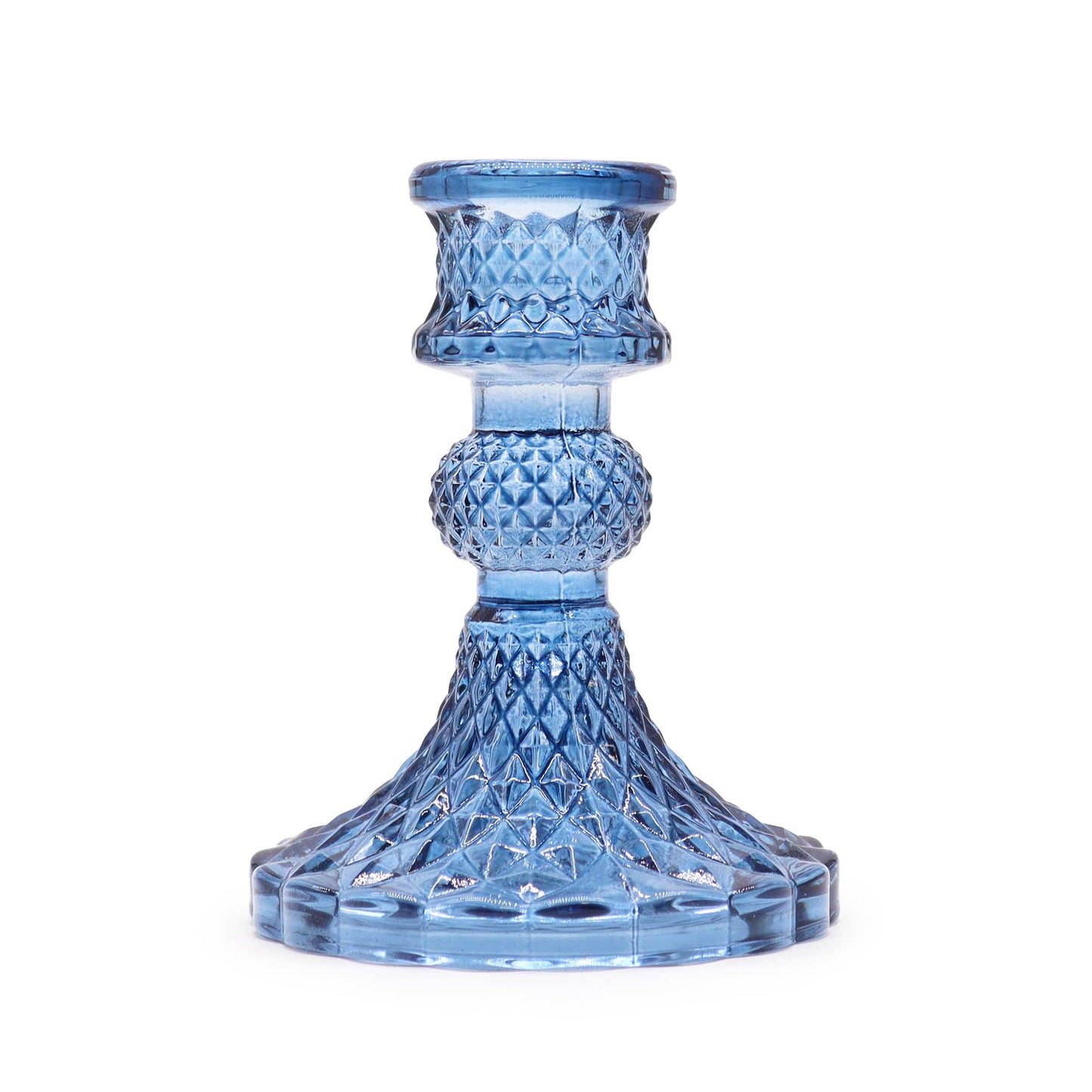 Vintage Ljushållare – Glas Kungblå