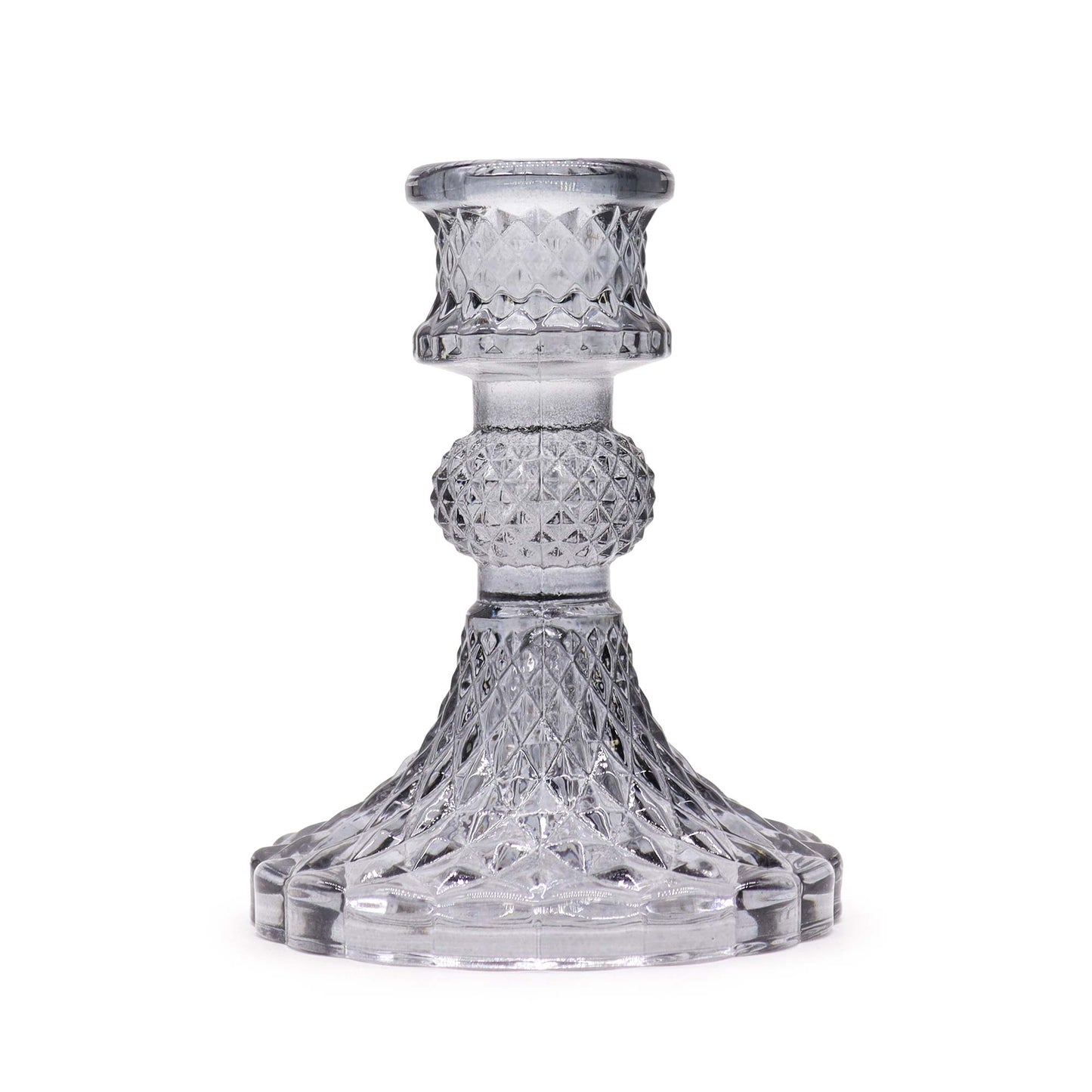 Vintage Ljushållare – Glas Midnattsgrå