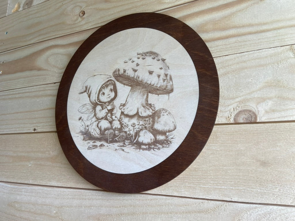 Wanddekoration „Märchenhafte Pilzfee“
