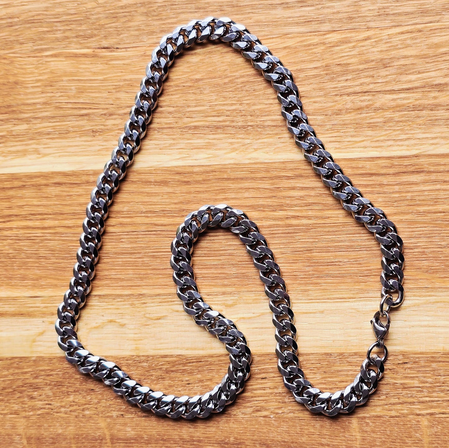 Linkchain halskedja 9mm – rostfritt stål