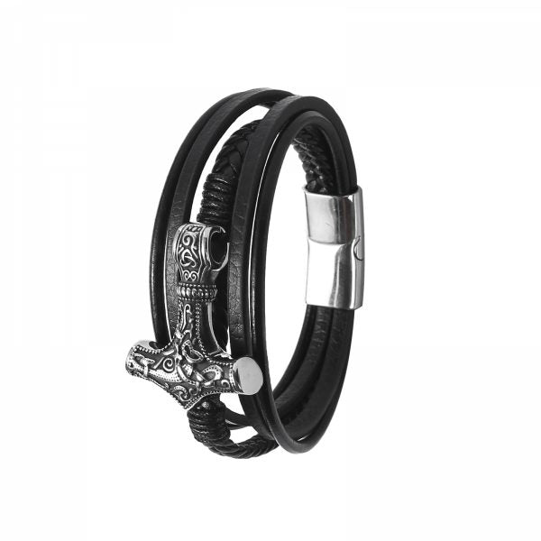 Bracelet Leather Mjönir-fimm