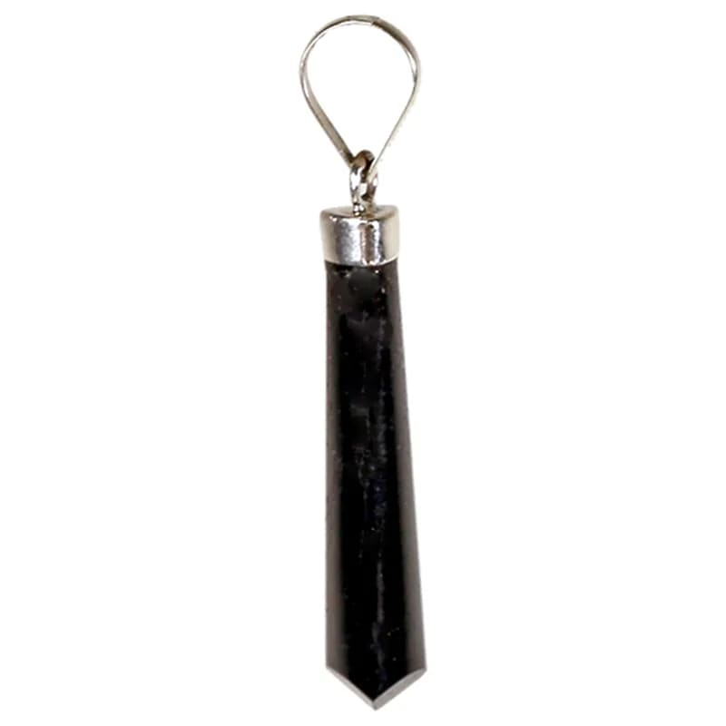 Edelsteinpendant Schwarzer Turmalin, 925 Sterling Silber