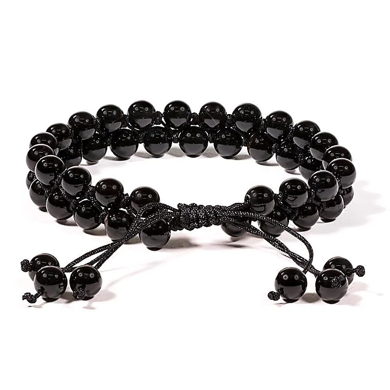 Armband Doppelt - Schwarzer Achat