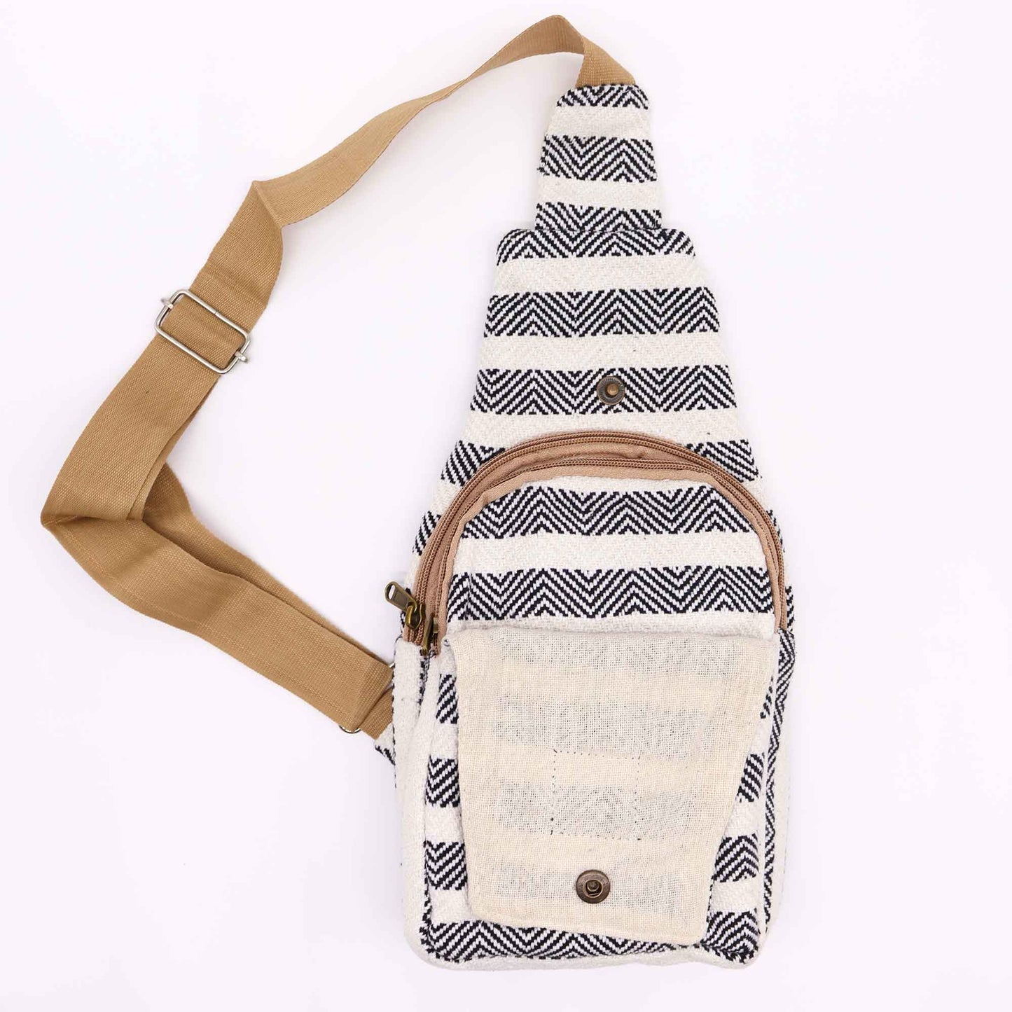 Shoulder bag "Bohemian" โ Black-White