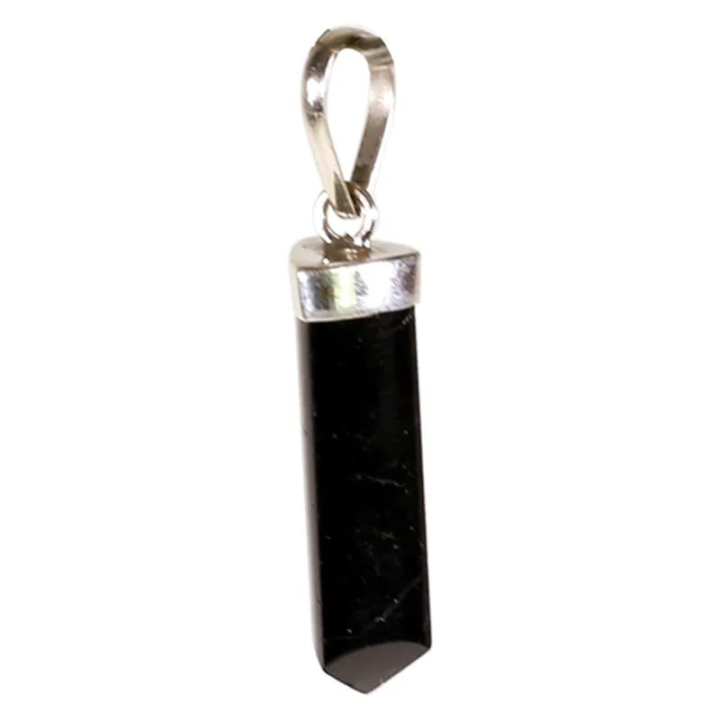 Edelsteinpendant Schwarzer Turmalin, 925 Sterling Silber