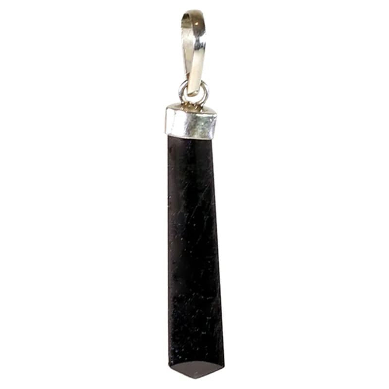 Edelsteinpendant Schwarzer Turmalin, 925 Sterling Silber