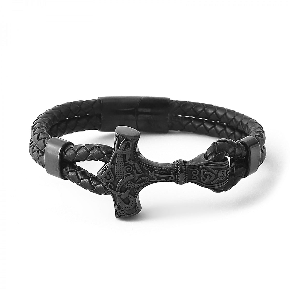 Lederarmband Mjölnir – verschiedene Farben