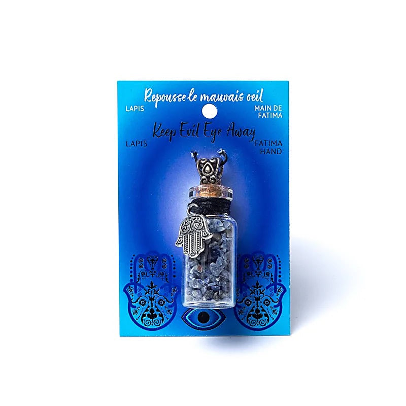 Kleine Geschenkflasche als Halsband mit Edelsteinen - verschiedene Varianten