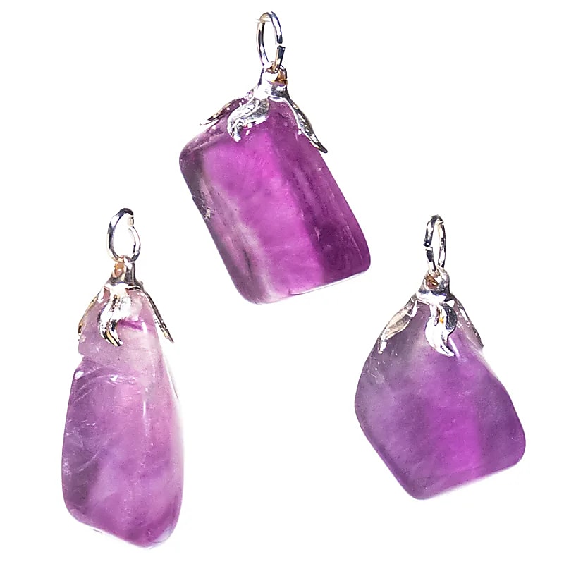 Edelsteinpendant - Lila Fluorit