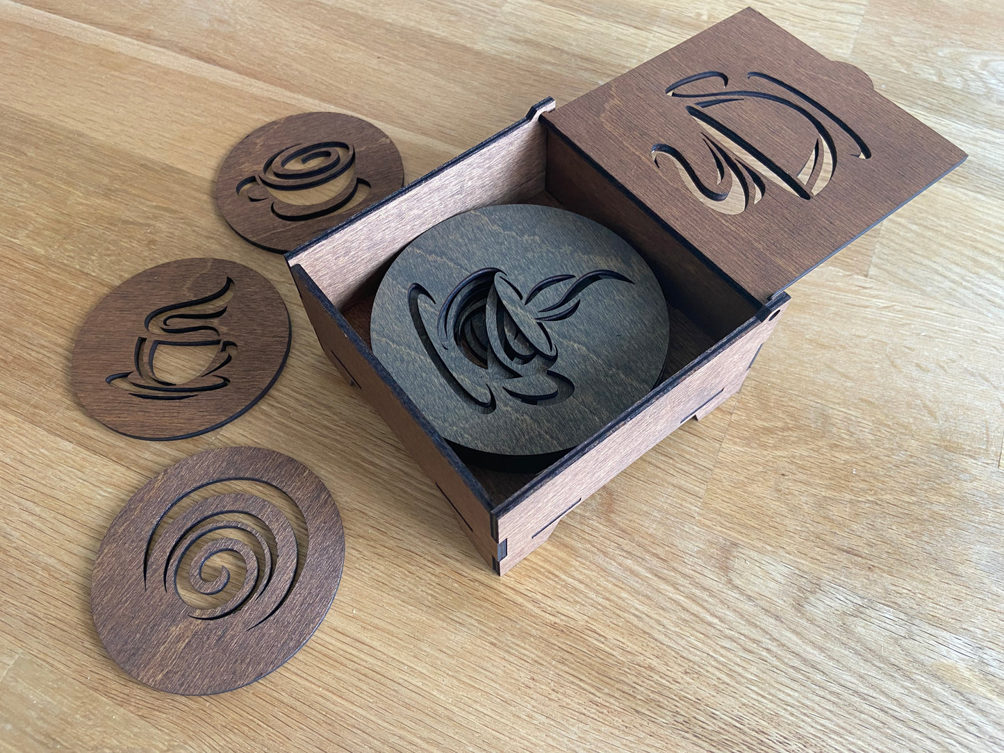 Aufbewahrungsbox für Untersetzer 110 x 110 x 60 mm