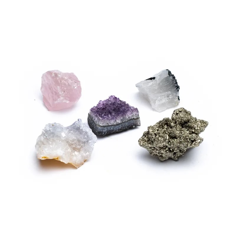 Geschenkset mit 5 rohen Edelsteinen