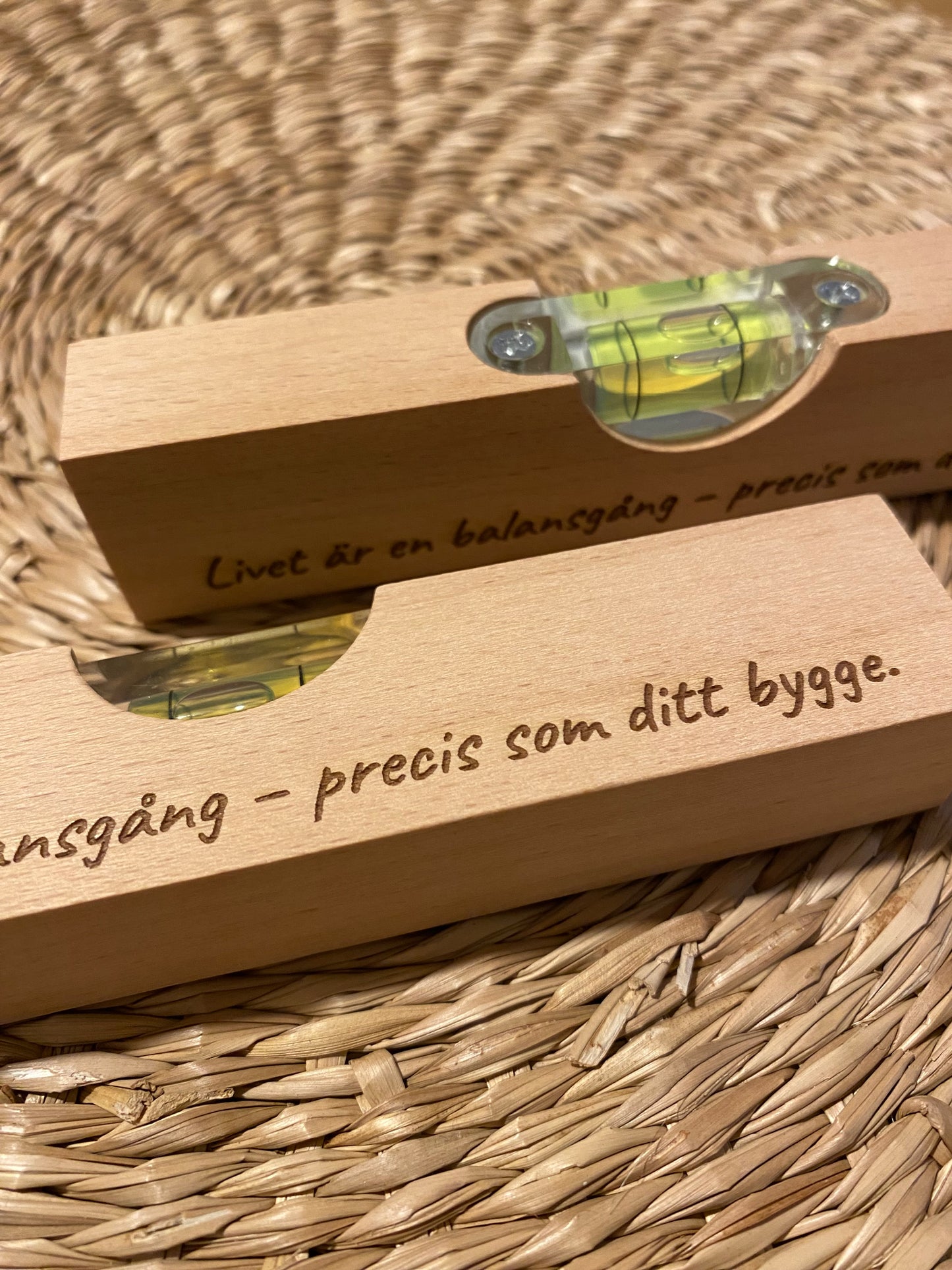 Mini-Wasserwaage mit persönlicher Gravur