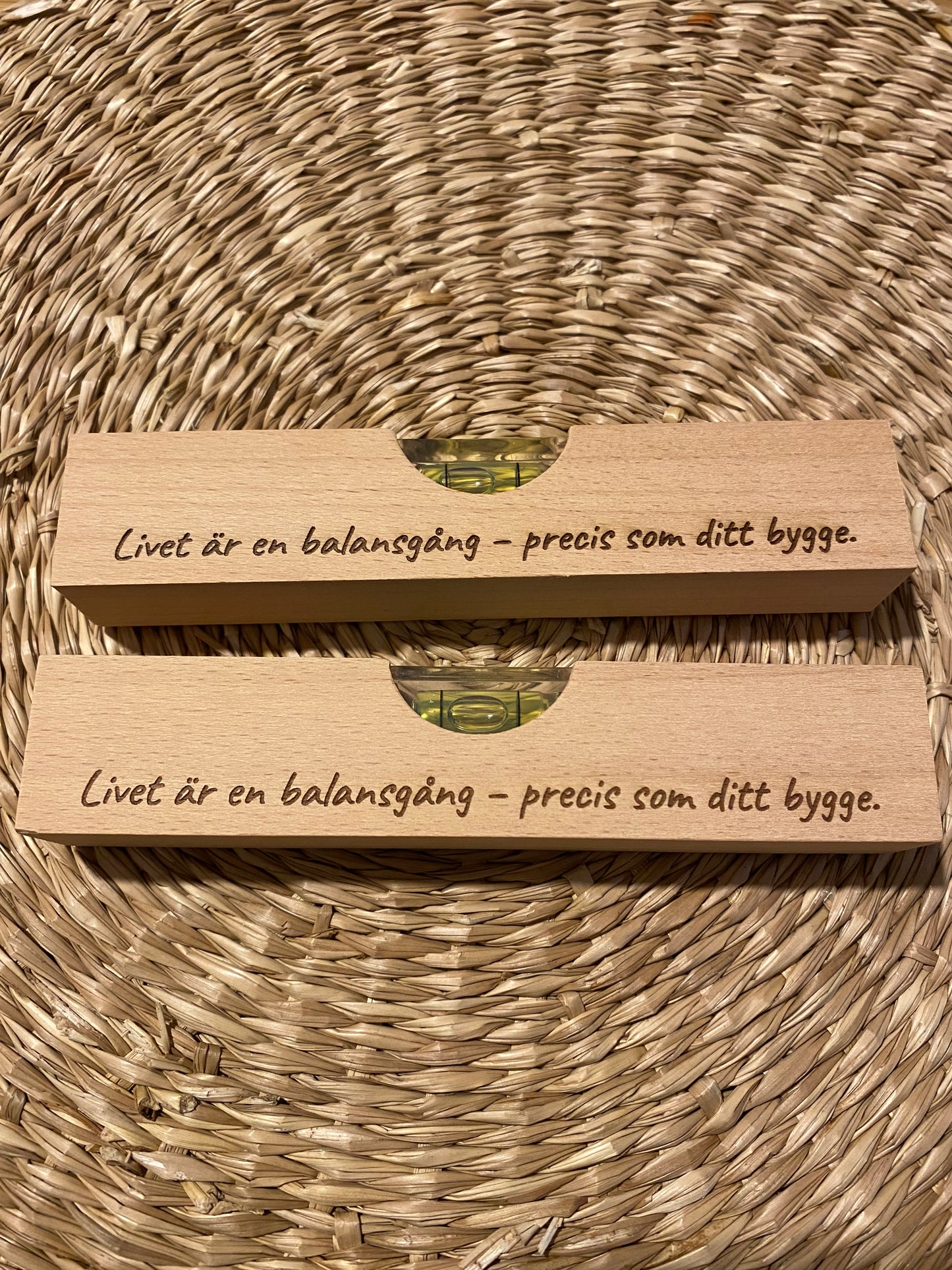 Mini-Wasserwaage mit persönlicher Gravur