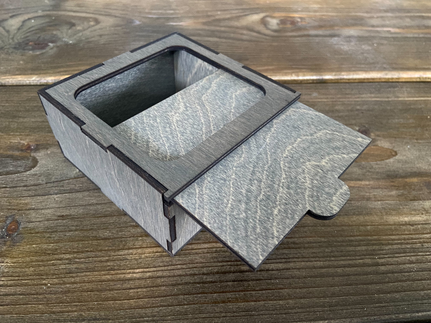 Box mit Schiebedeckel - geölt - verschiedene Größen