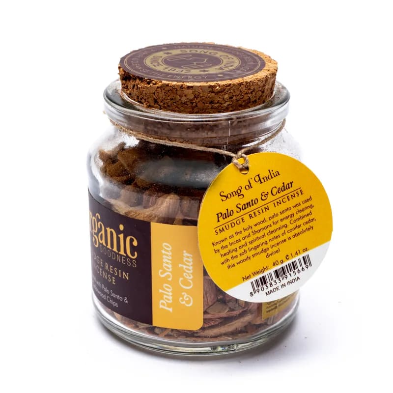 Natürlicher Räucherharz für Aromatherapie "Palo Santo & Zedernholz"