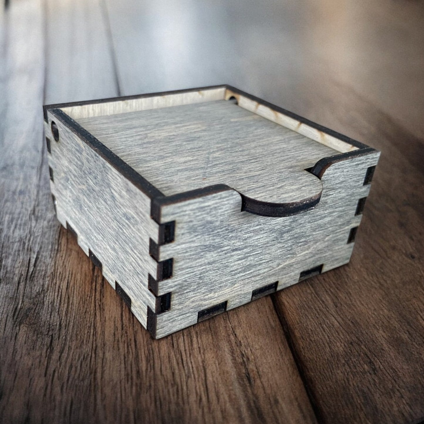Box mit Klappdeckel - geölt - verschiedene Größen
