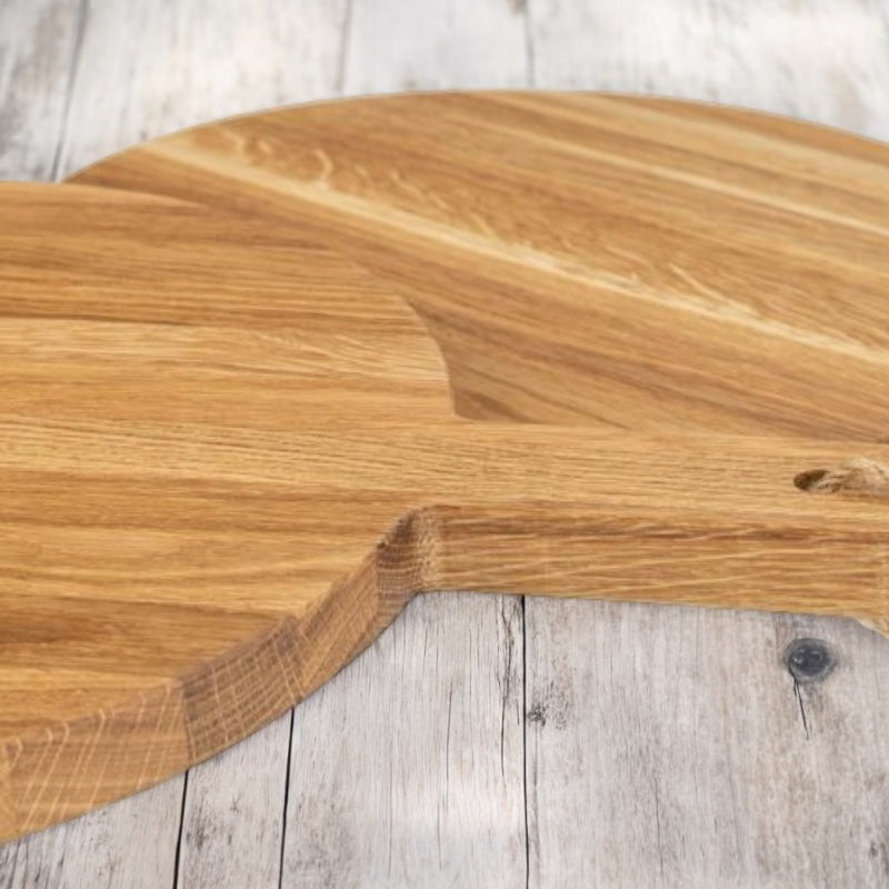 Pizzabrett aus geölter Eiche mit Griff – 40x30cm