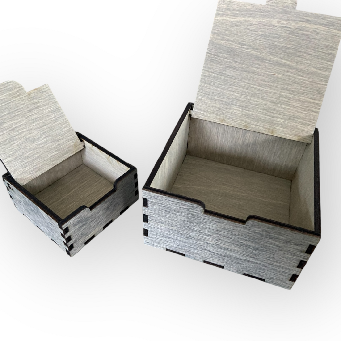 Box mit Klappdeckel - geölt - verschiedene Größen