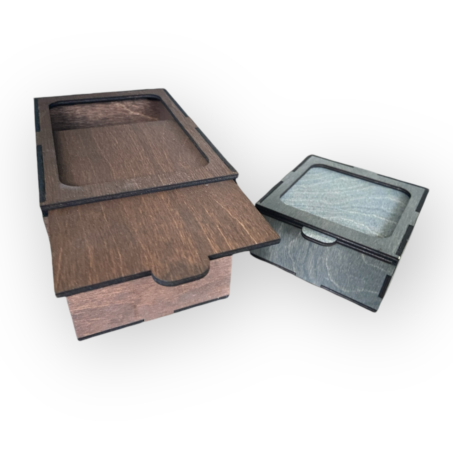 Box mit Schiebedeckel - geölt - verschiedene Größen