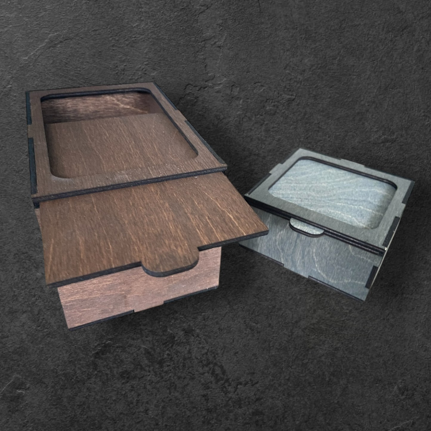 Box mit Schiebedeckel - geölt - verschiedene Größen