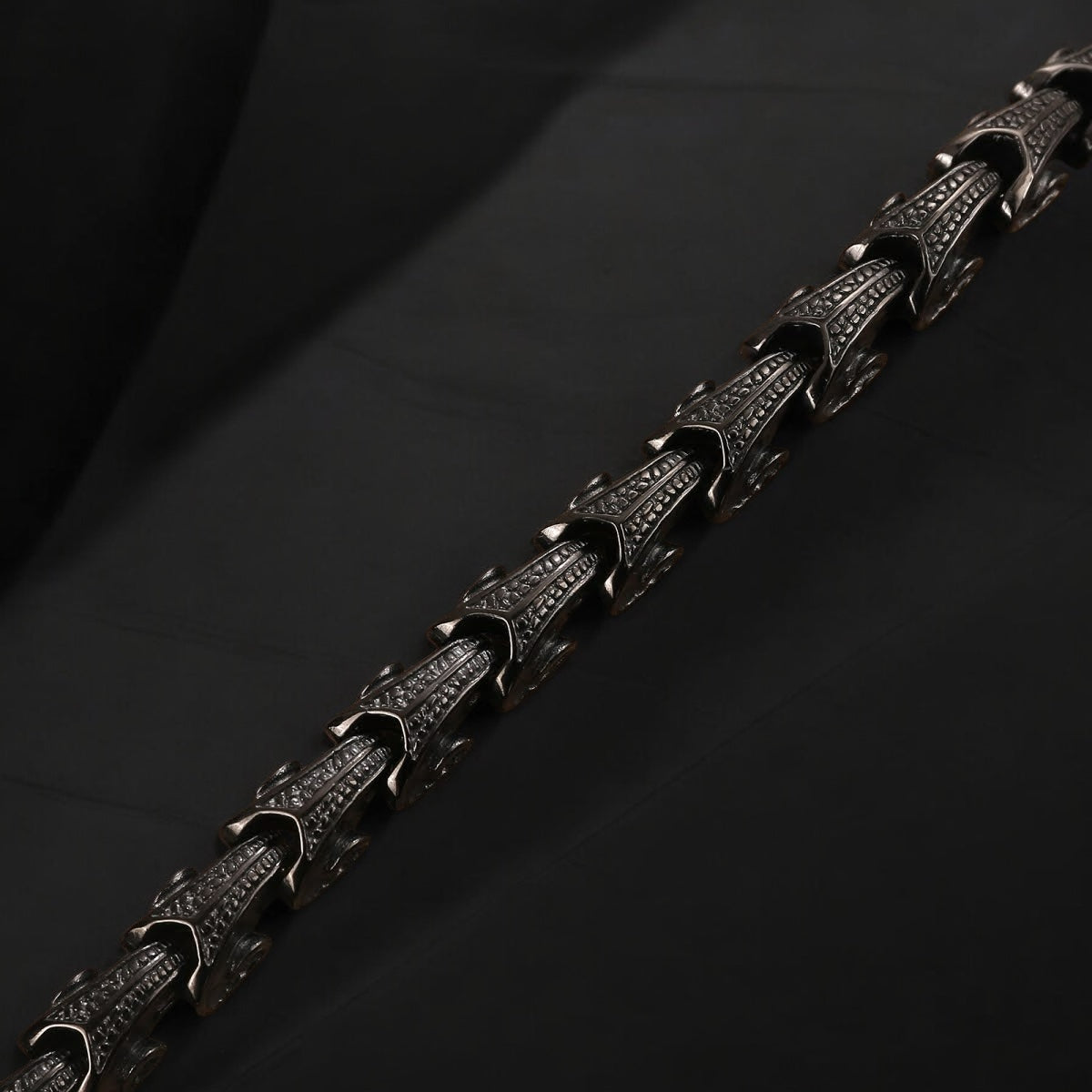 Armband „Fafnir-Drache“ – 304 Edelstahl – Schwarz