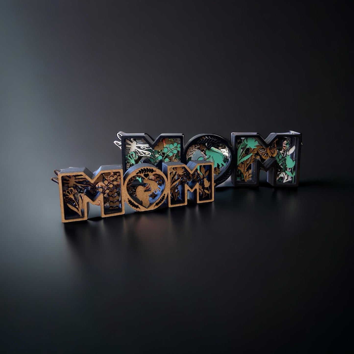 Holzdekoration „MOM“ Multilayer
