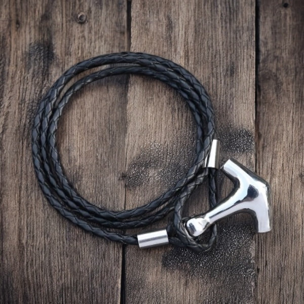 Leder Armband "Thors Hammer" *Pure Elegance Edition*