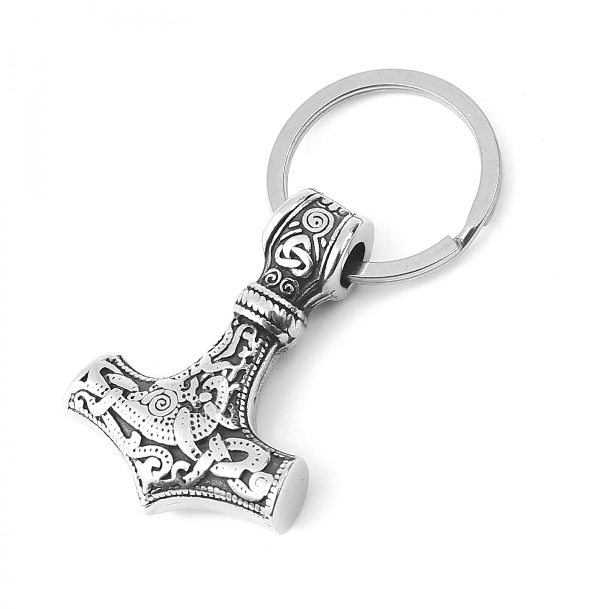 Schlüsselanhänger "Mjölner Valknut" Classic - Silber (2025)