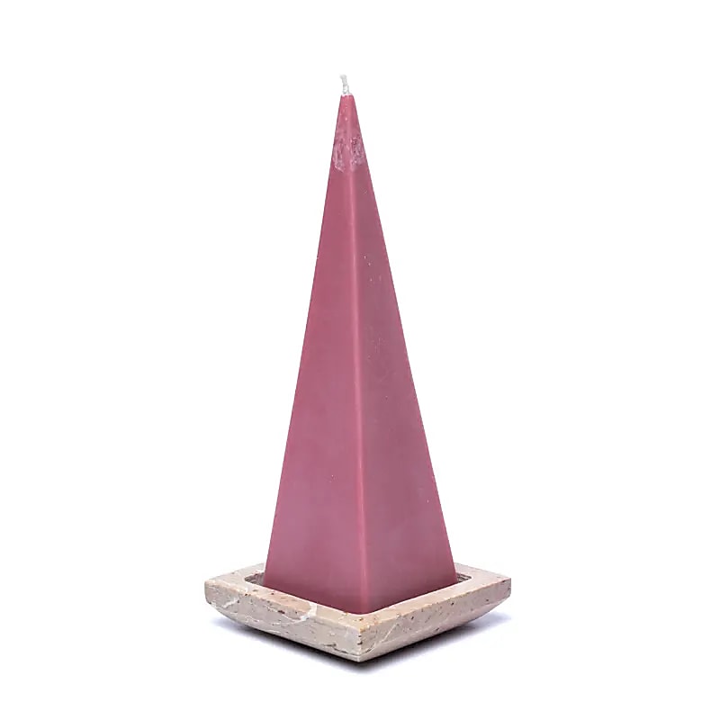 Kerzenhalter / Untersetzer aus Speckstein - Beige, Quadratisch