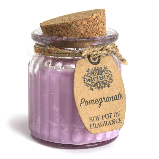 Sojawachskerze im Glas – Granatapfel