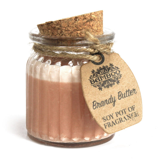 Ljus av sojavax i glasburk – Brandy Butter