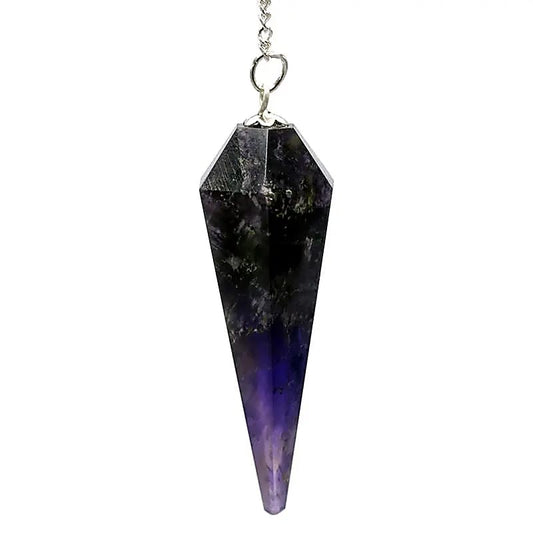Amethyst-Anhänger mit facettierter Spitze