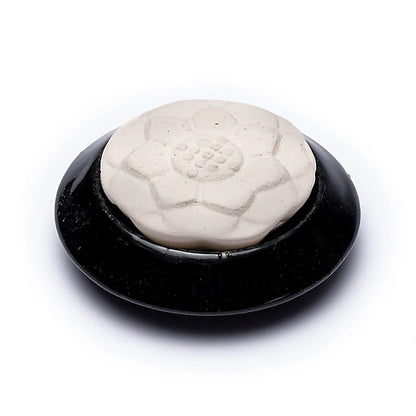 Aromastein-Diffusor „Lotus“ schwarz – 75 mm