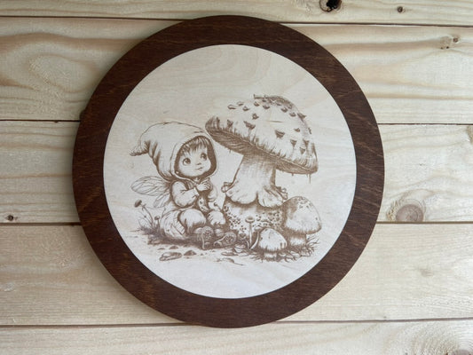 Wanddekoration „Märchenhafte Pilzfee“
