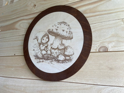 Wanddekoration „Märchenhafte Pilzfee“