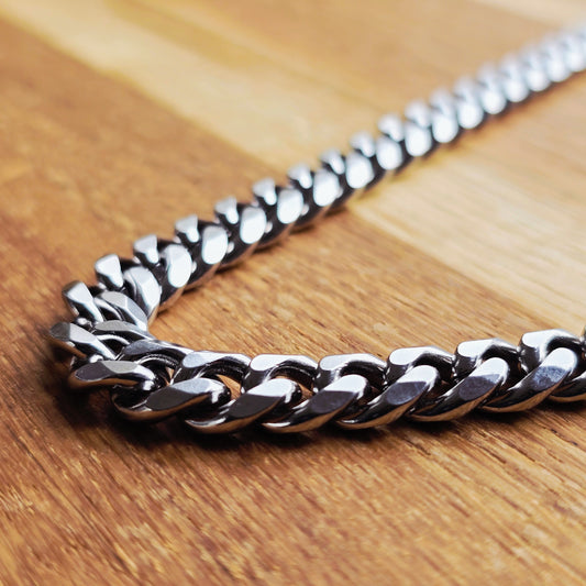 Linkchain halskedja 9mm – rostfritt stål