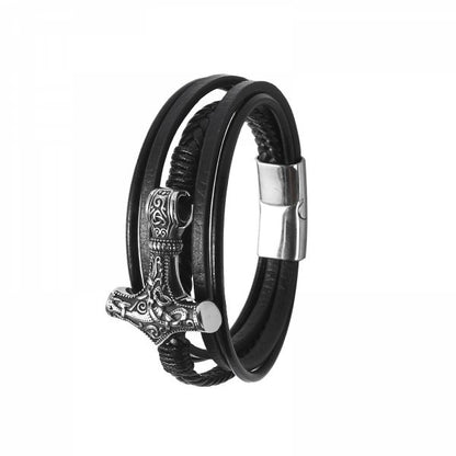 Armband Leather Mjönir-fimm