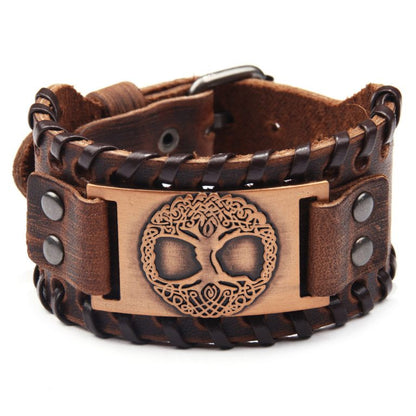 Armband Yggdrasil Läder Svart