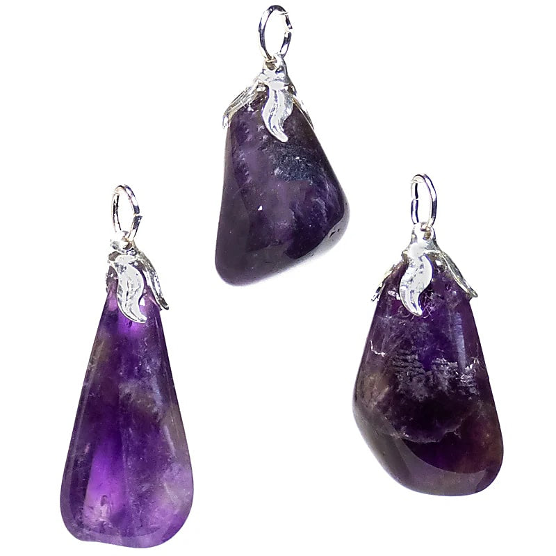 Edelsteinpendant . Amethyst Dunkellila
