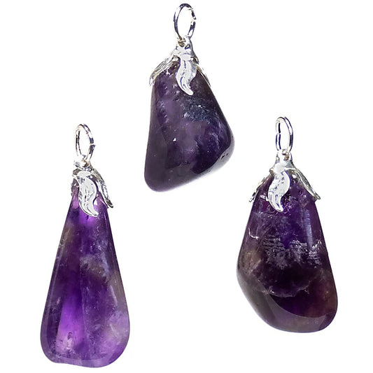 Edelsteinpendant . Amethyst Dunkellila
