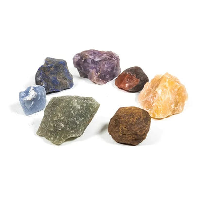 7 Chakra-Steine ​​mit Baumwollbeutel