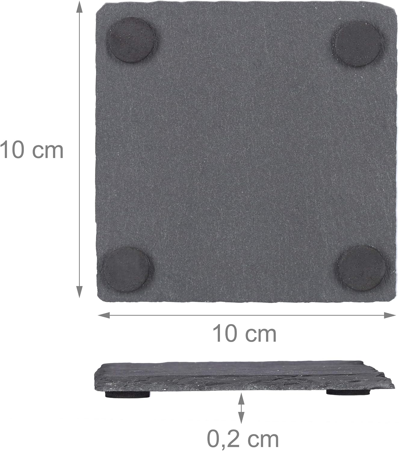 Glasunderlägg skiffer 10x10cm