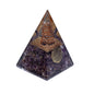 Orgonitpyramide mit Amethyst und der Blume des Lebens
