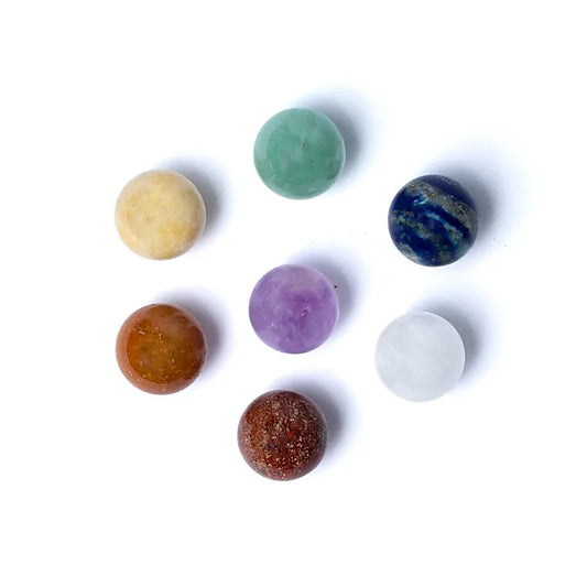 Feng Shui 7 Chakra Edelsteinkugel-Set 20mm